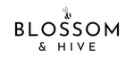Logo of 'Blossom & Hive' with a bee icon on a white background